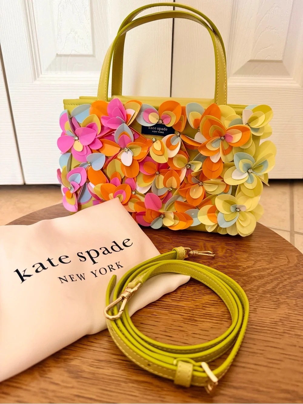 kate spade Sam Icon Flower Bouquet Crossbody Tote RARE